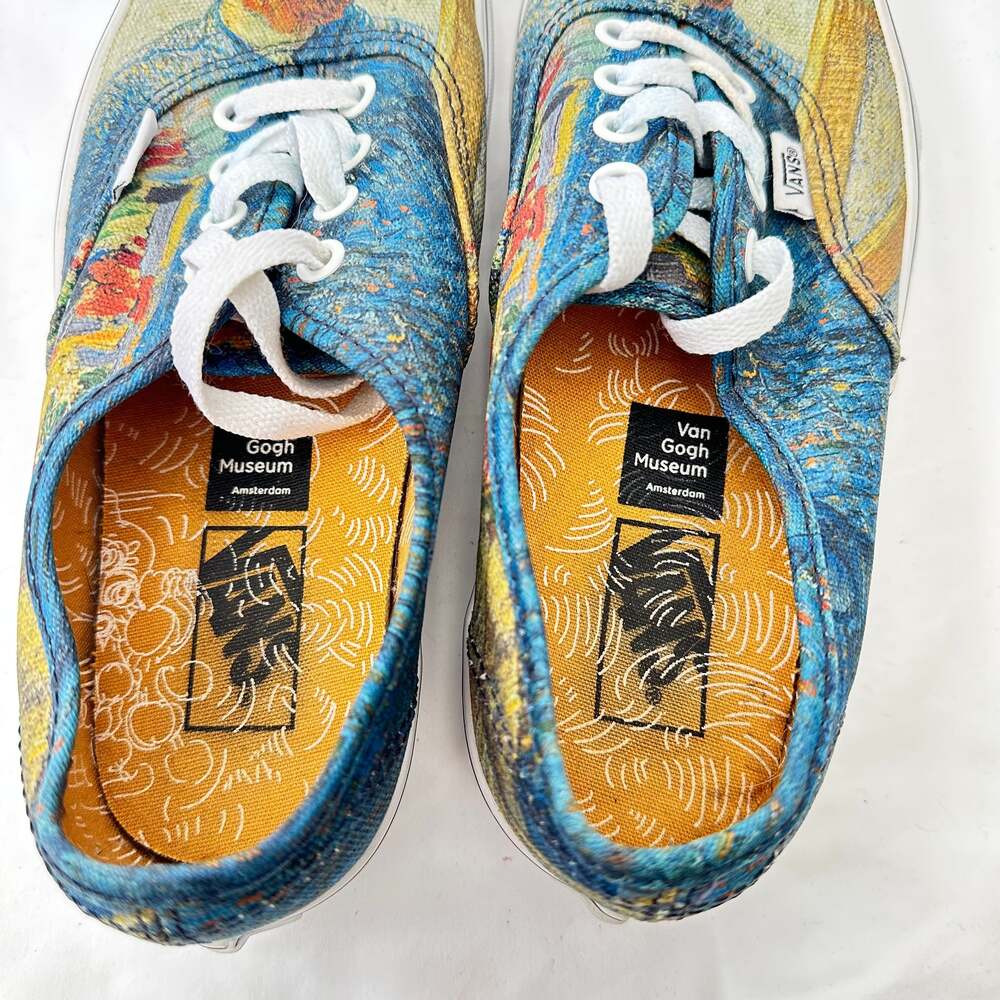 Vans x Vincent Van Gogh Sneaker Shoes ‘Self Portrait’ RARE WUS7 / MUS5.5, EU37 - Picture 5 of 9